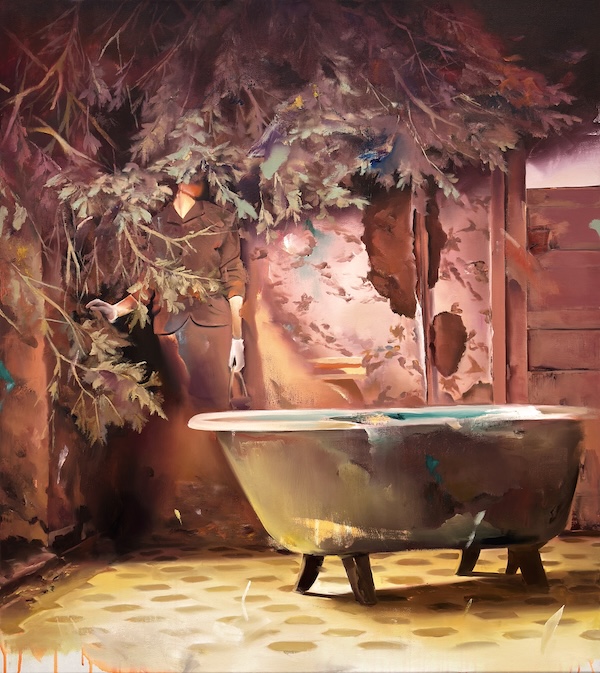 Christoph Rode, Schichtung, Öl auf Leinwand (90x80cm) 2026