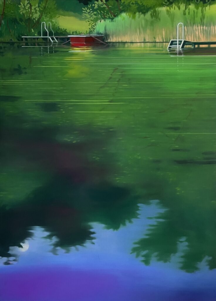 Mondsee Eitempera auf Leinwand 180x130cm 2025